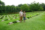 Jerry & Tanbir, at the World War II Commonwealth War Grave at Chittagong, 18th July 2011