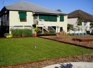 The border is caulked and can contain a 150mm downpour. Stopping runoff and giving the water time to penetrate the soil