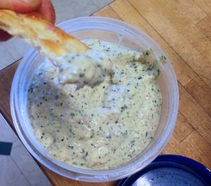 huacatay sauce using Stinking Roger (Tagetes minuta)