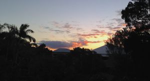 sunset after opening