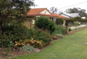 Cherie's garden spills into a 'not quite a footpath garden'