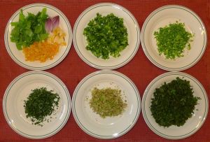 Finely chopping the fresh ingredients influences the flavour.