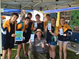 Gladstone High School students encourage residents to use low phosphorous detergents to avoid harm to coral reefs.